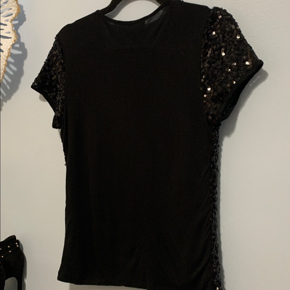 Jones New York black sequins top size medium - Picture 4 of 5